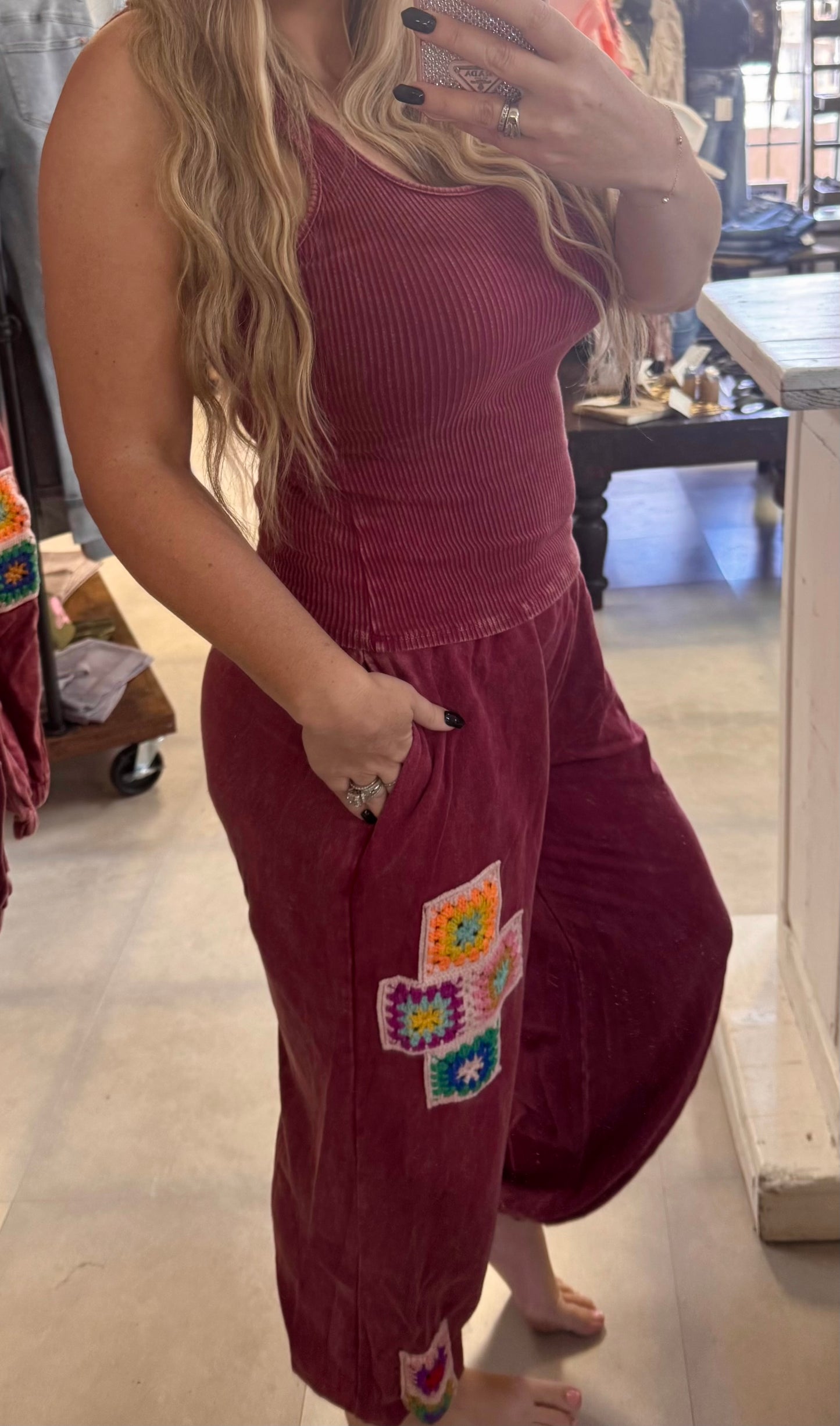 J.Her Granny Tile Crochet Jogger