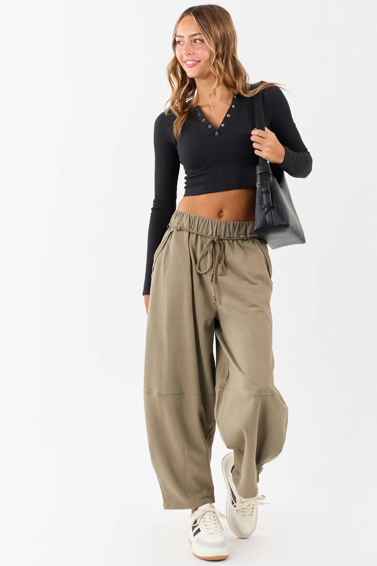 Very J Olive Barrel Pants