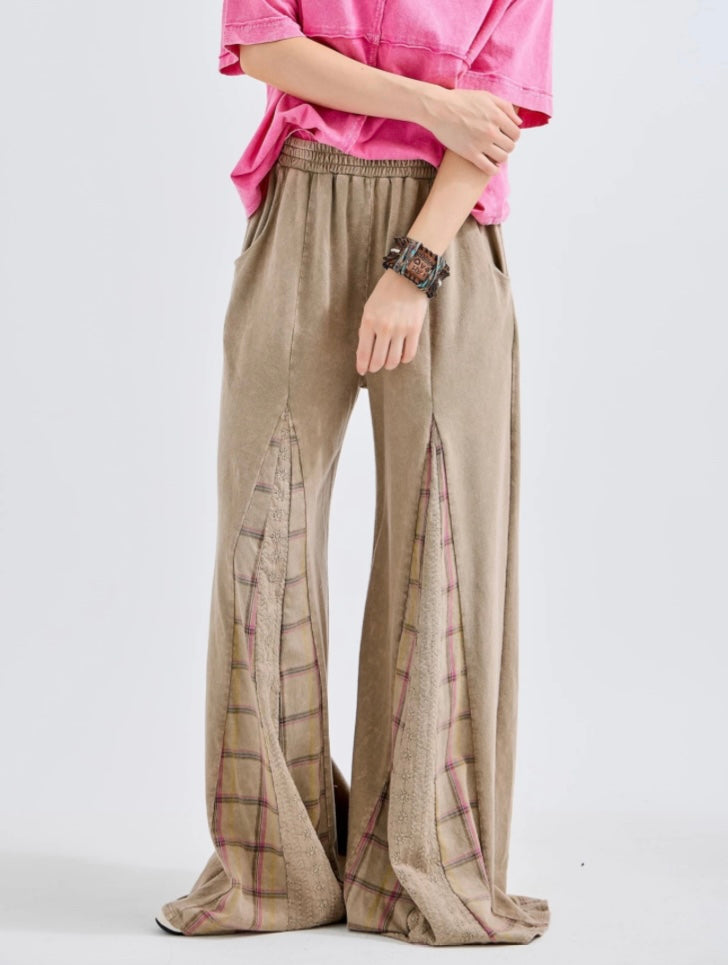 J.Her Plaid Wide Leg Pants