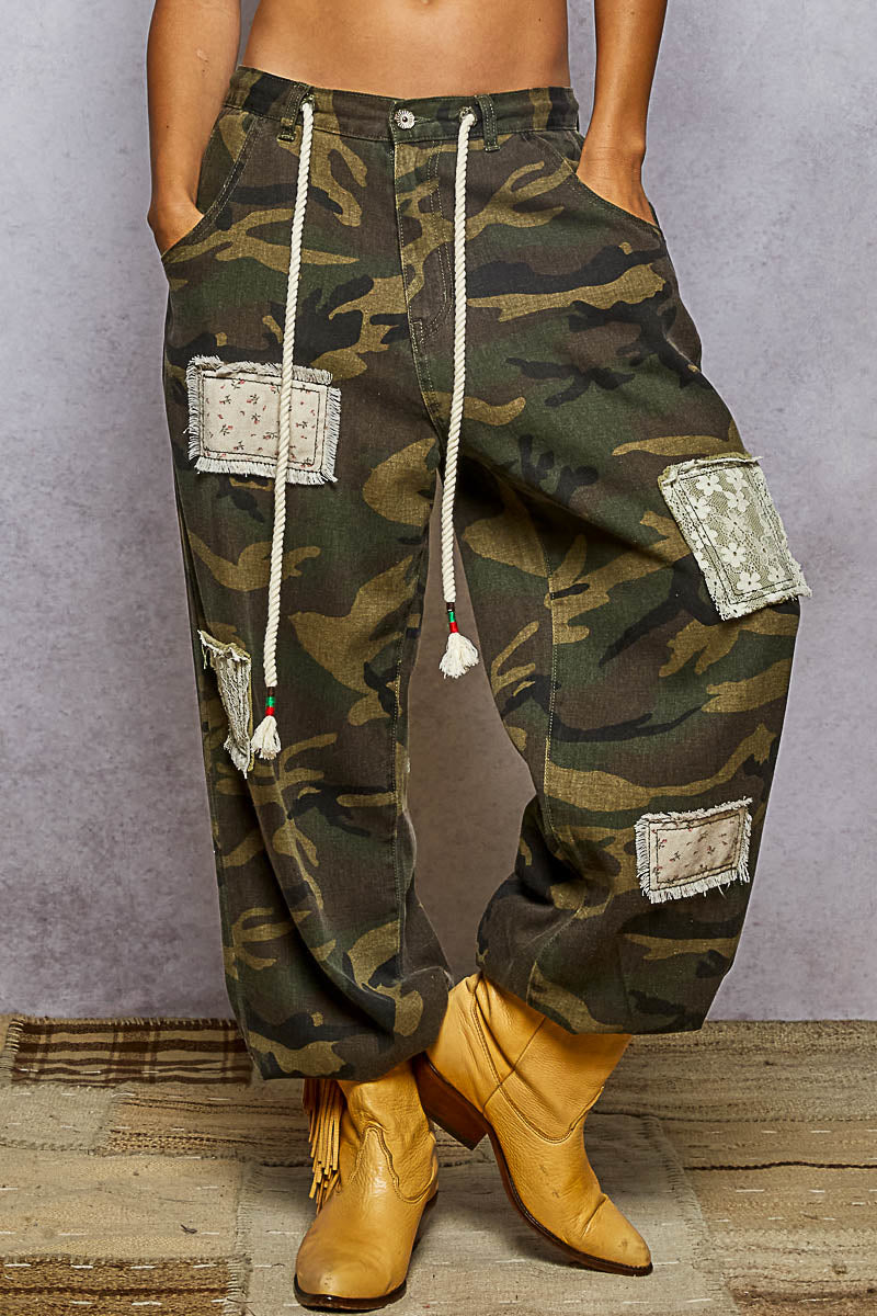POL Camo Patchwork Jogger