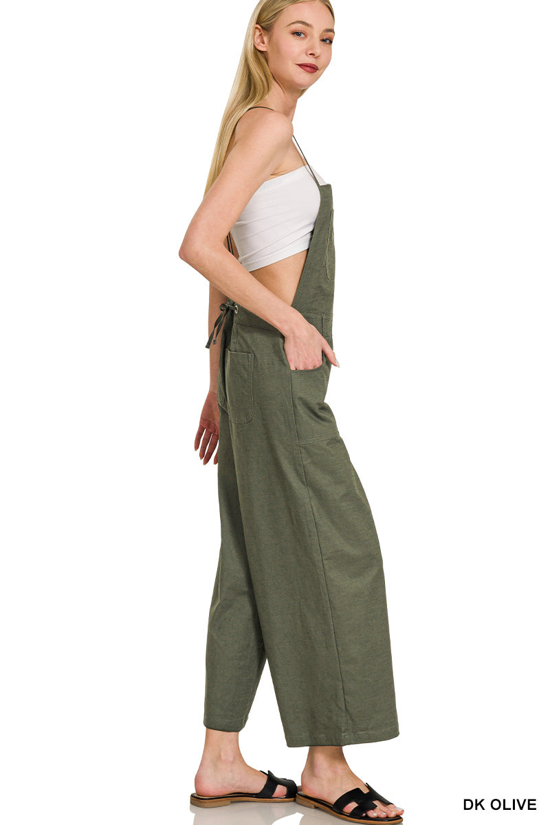 DEAL OF THE DAY!!! Tie Back Cropped Overalls
