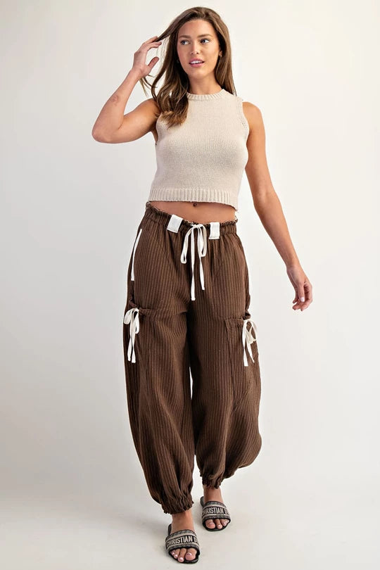 Eesome Striped Drawstring Jogger