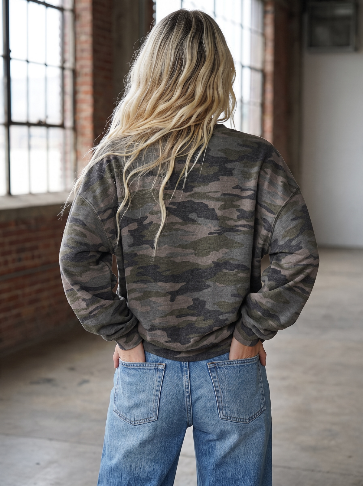 Free Bird Camo Pullover