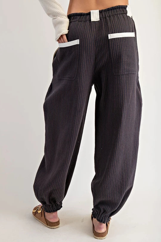 Eesome Striped Drawstring Jogger