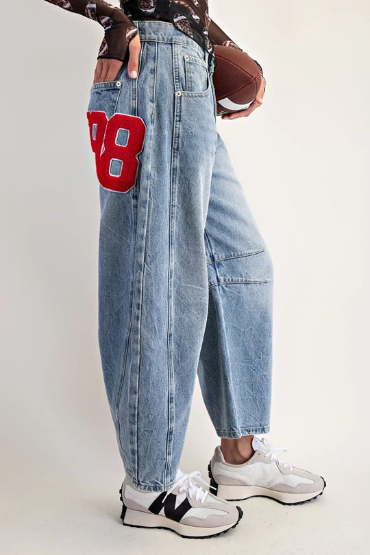 Eesome Game Day Barrel Jeans