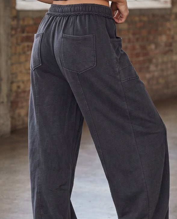Washed Barrel Pants