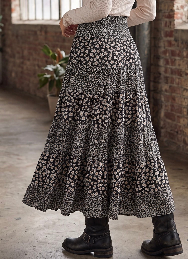 Angie Floral Maxi Skirt