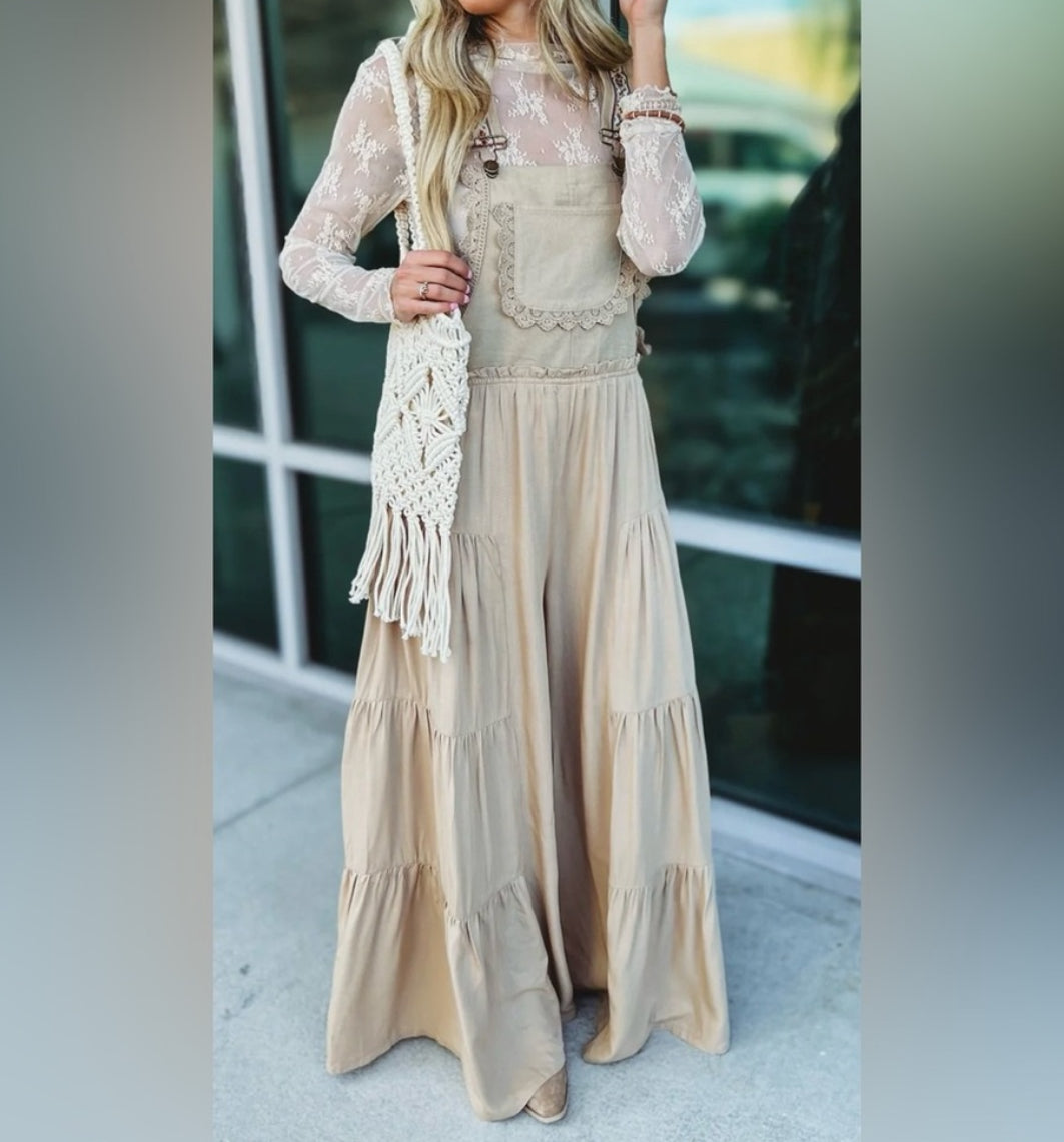 Eesome Tiered Overall Jumpsuit