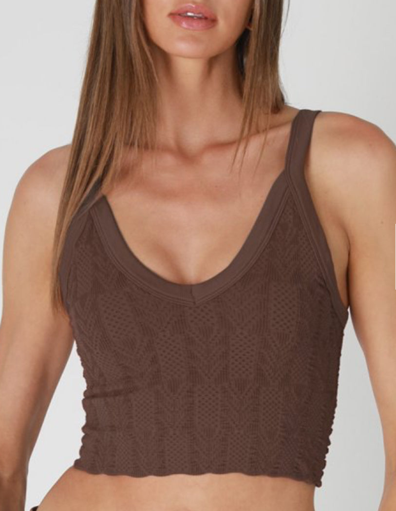 Nikibiki V-Neck Lave Textured Top