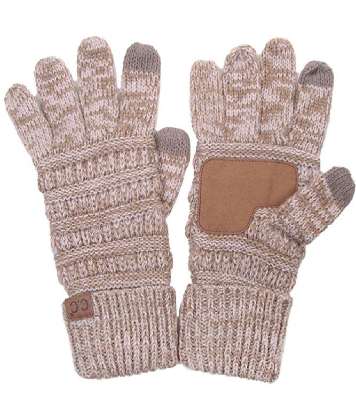 C.C Two Tone Touch Screen Gloves