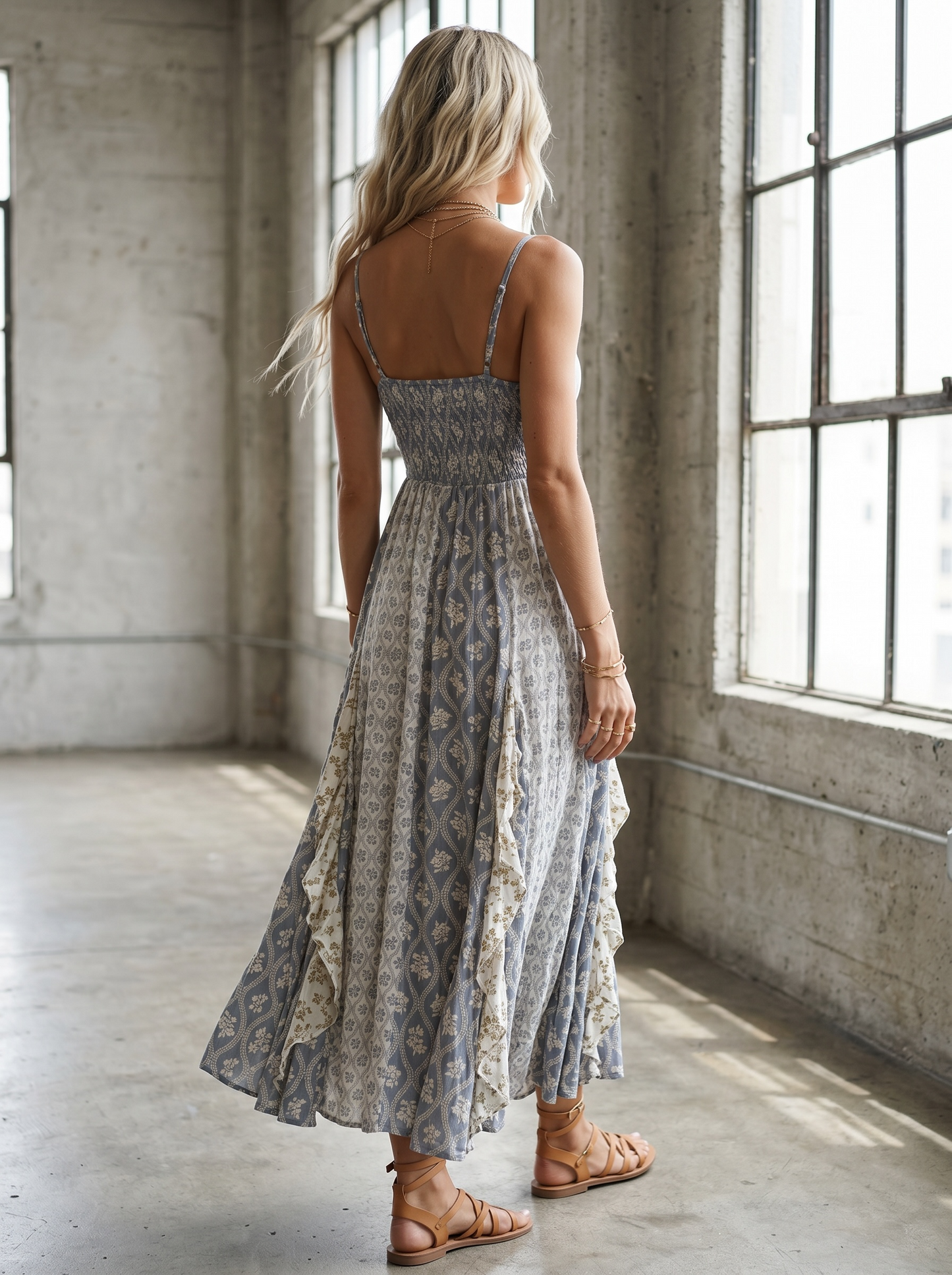 Angie Ruffle Maxi Dress