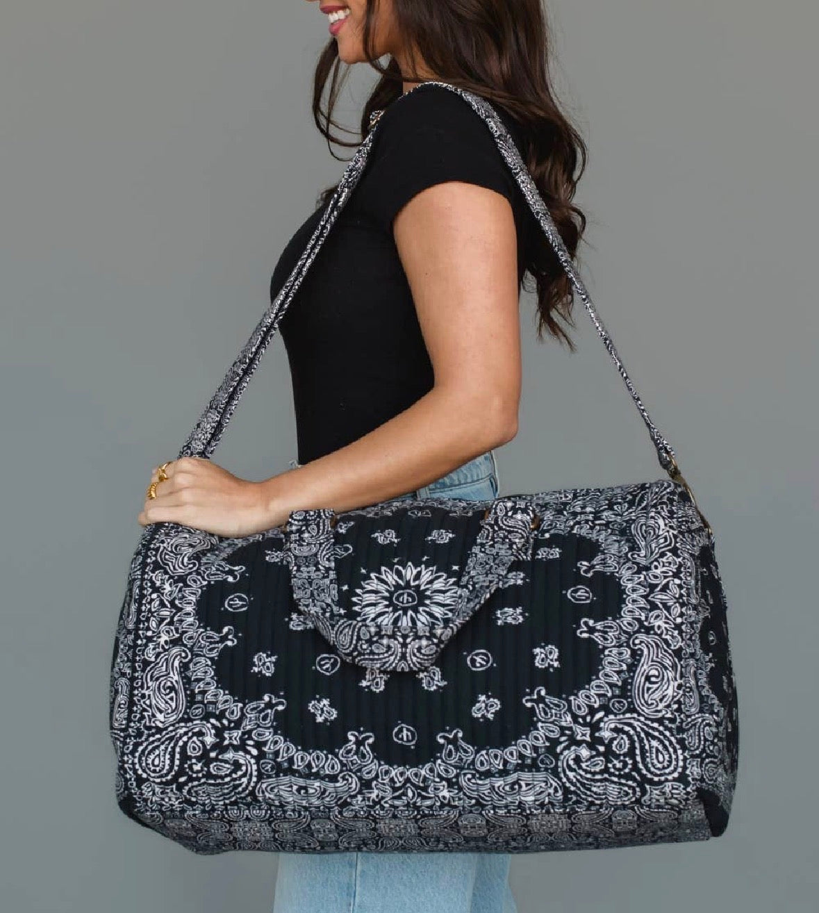 Panache Black Bandana Duffel