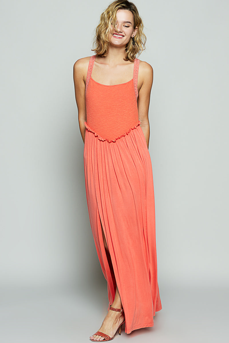 POL Slit Maxi Dress