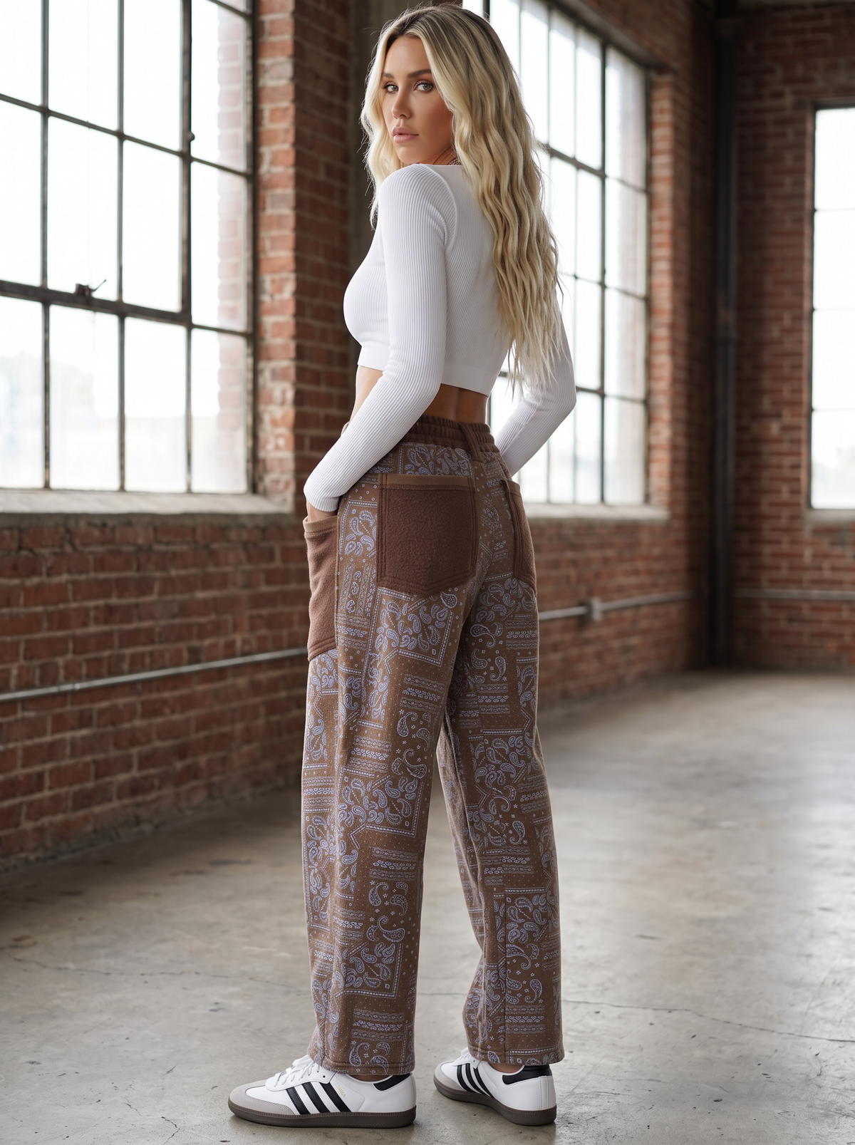 Easel Bandana Barrel Pants