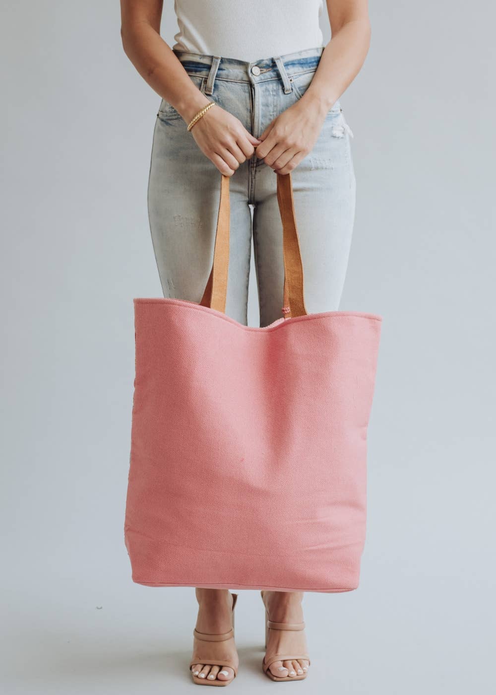 Orange, Pink & Slate Aztec Tote