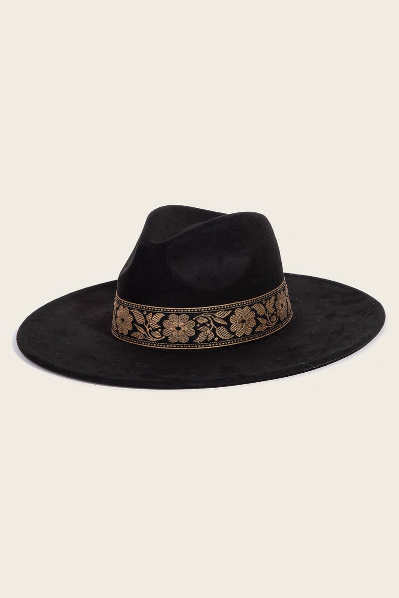 Flower Ribbon Bow Fedora Hat