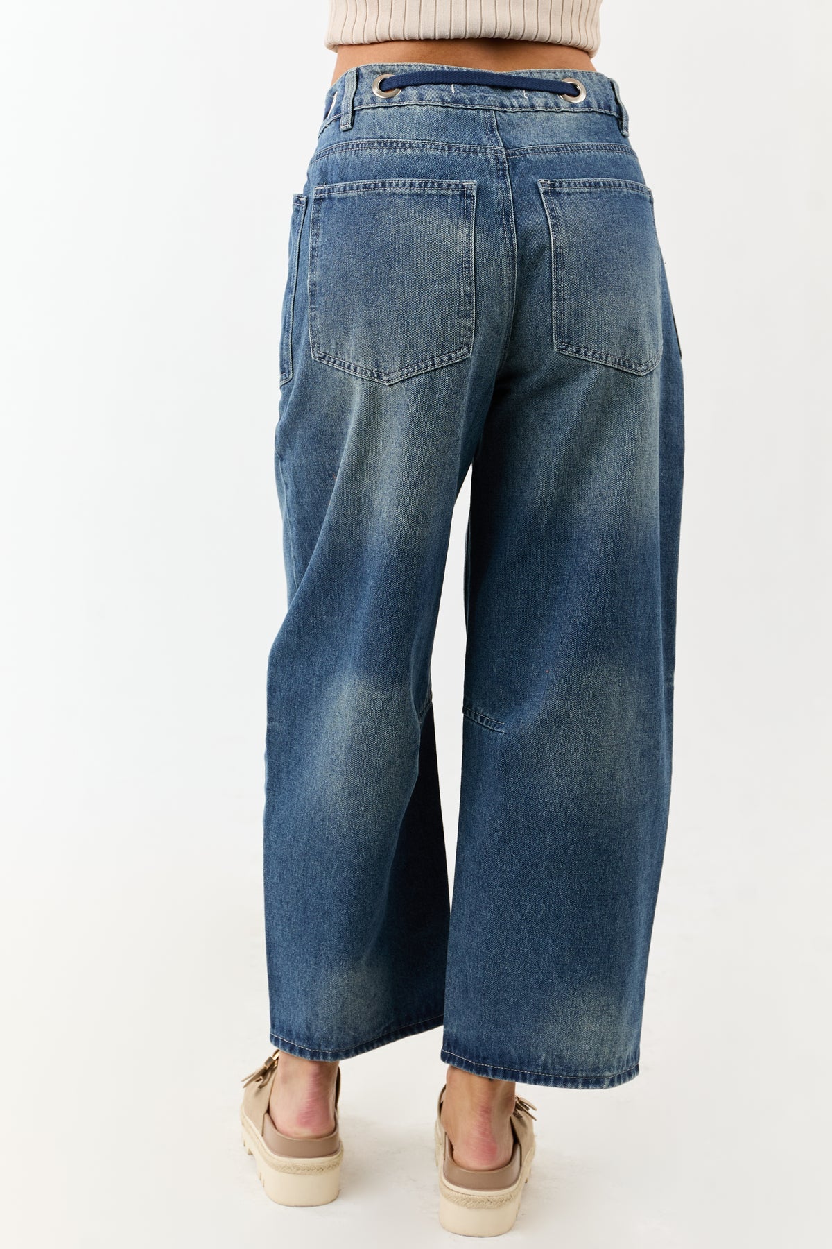 Very J Rope Barrel Jeans