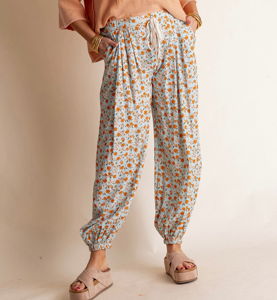 POL Boho Floral Jogger