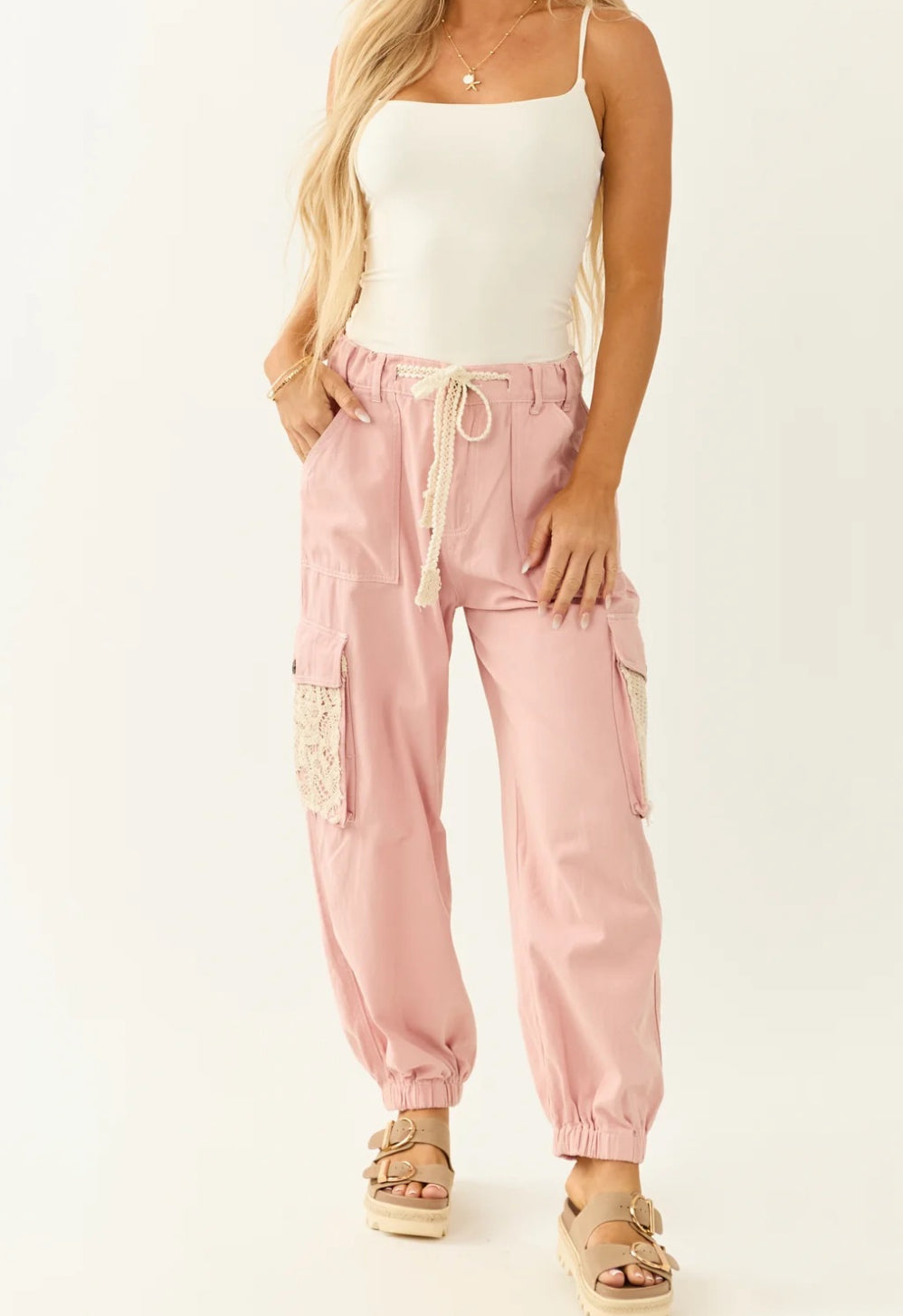 POL Crochet Cargo Jogger