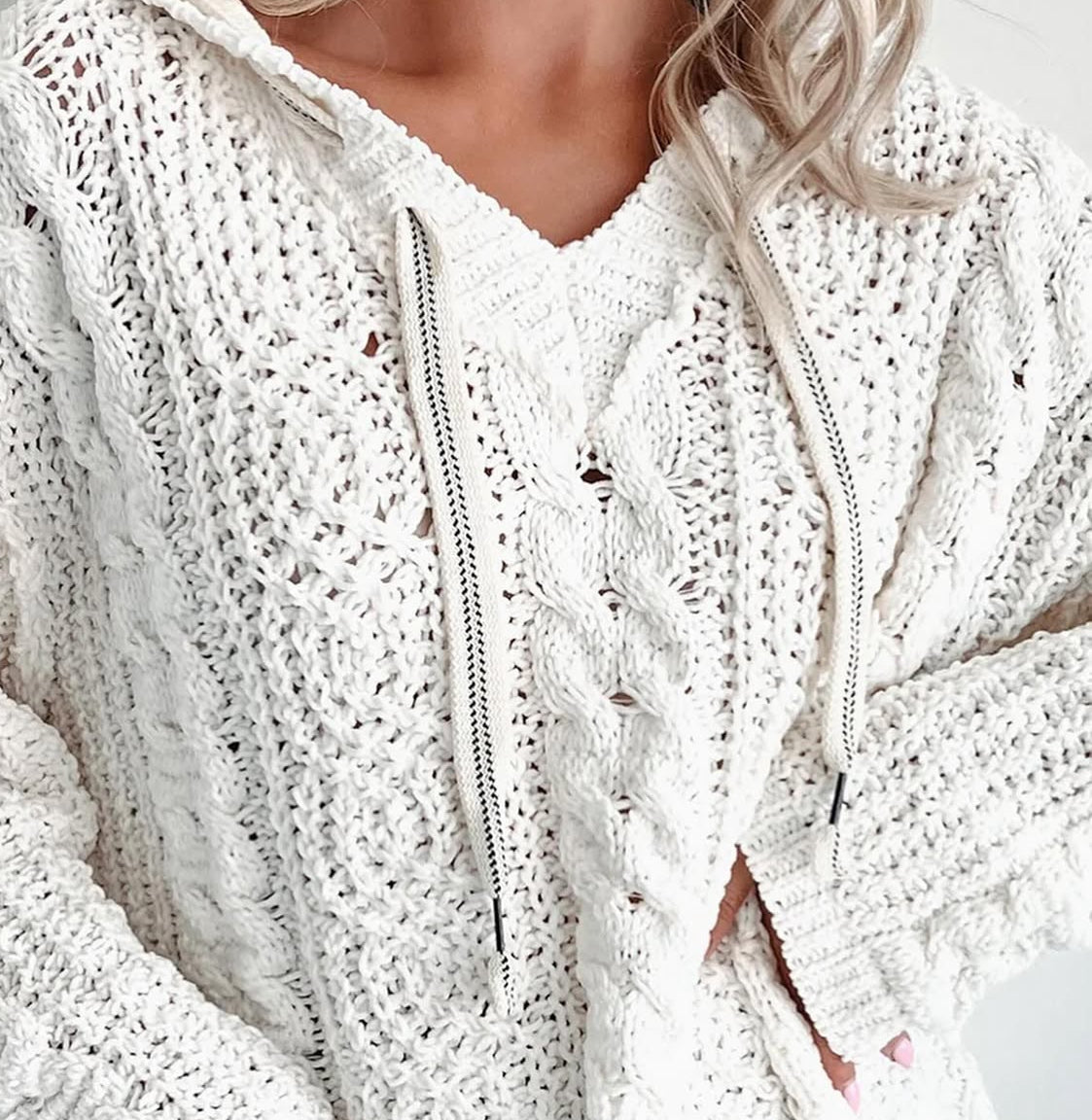 Cable Knit Hoodie