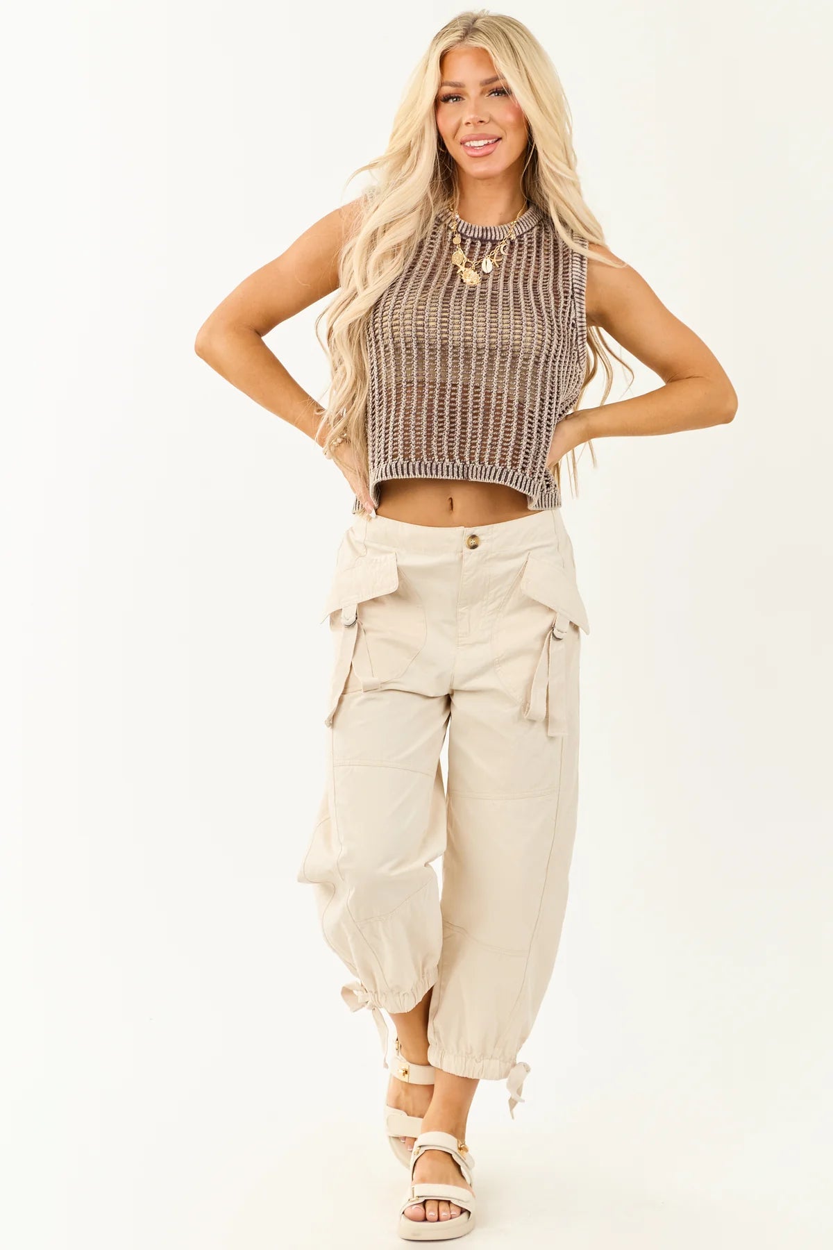 Open Knit Tank Top
