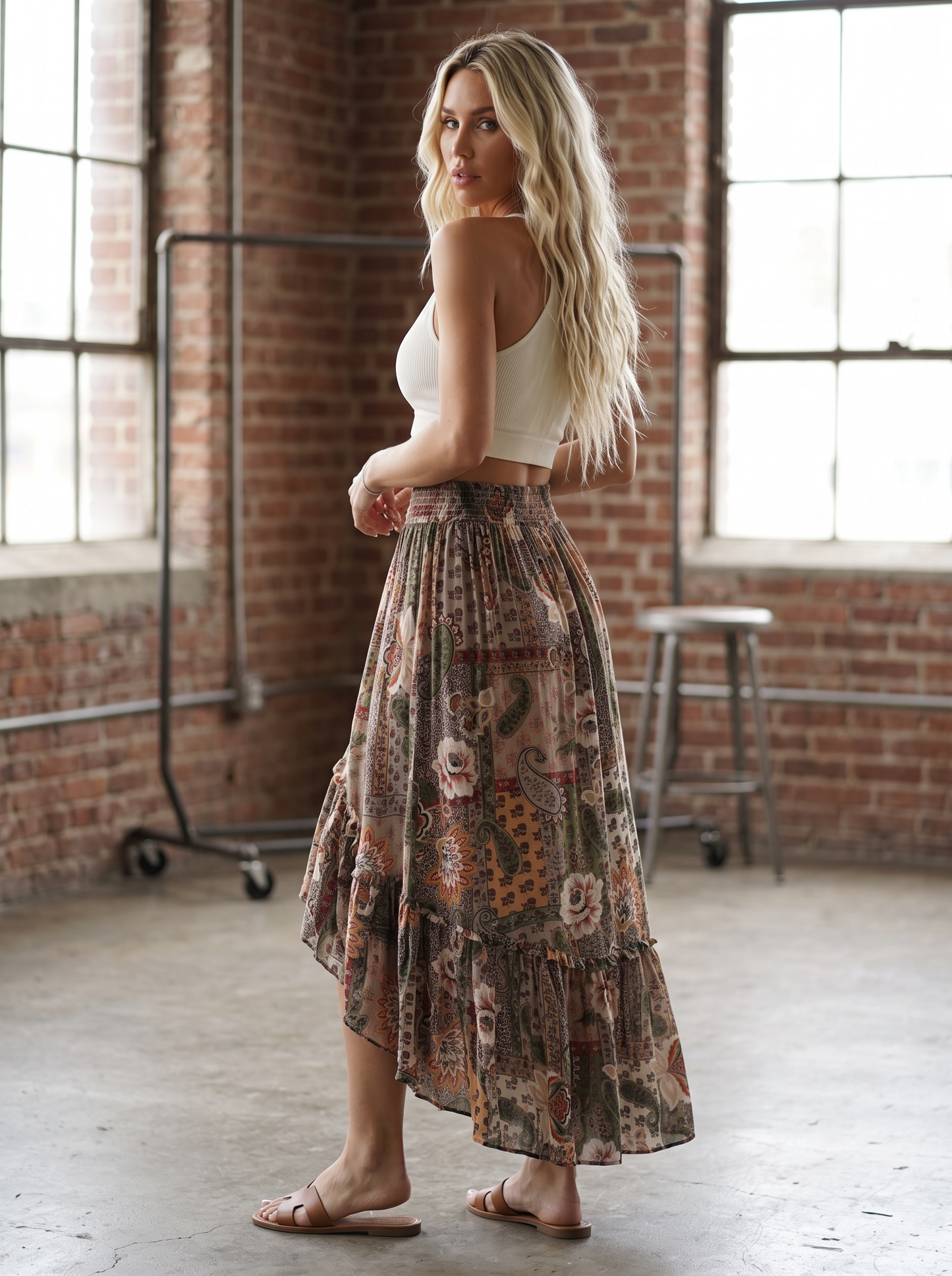 Angie Slit Maxi Skirt