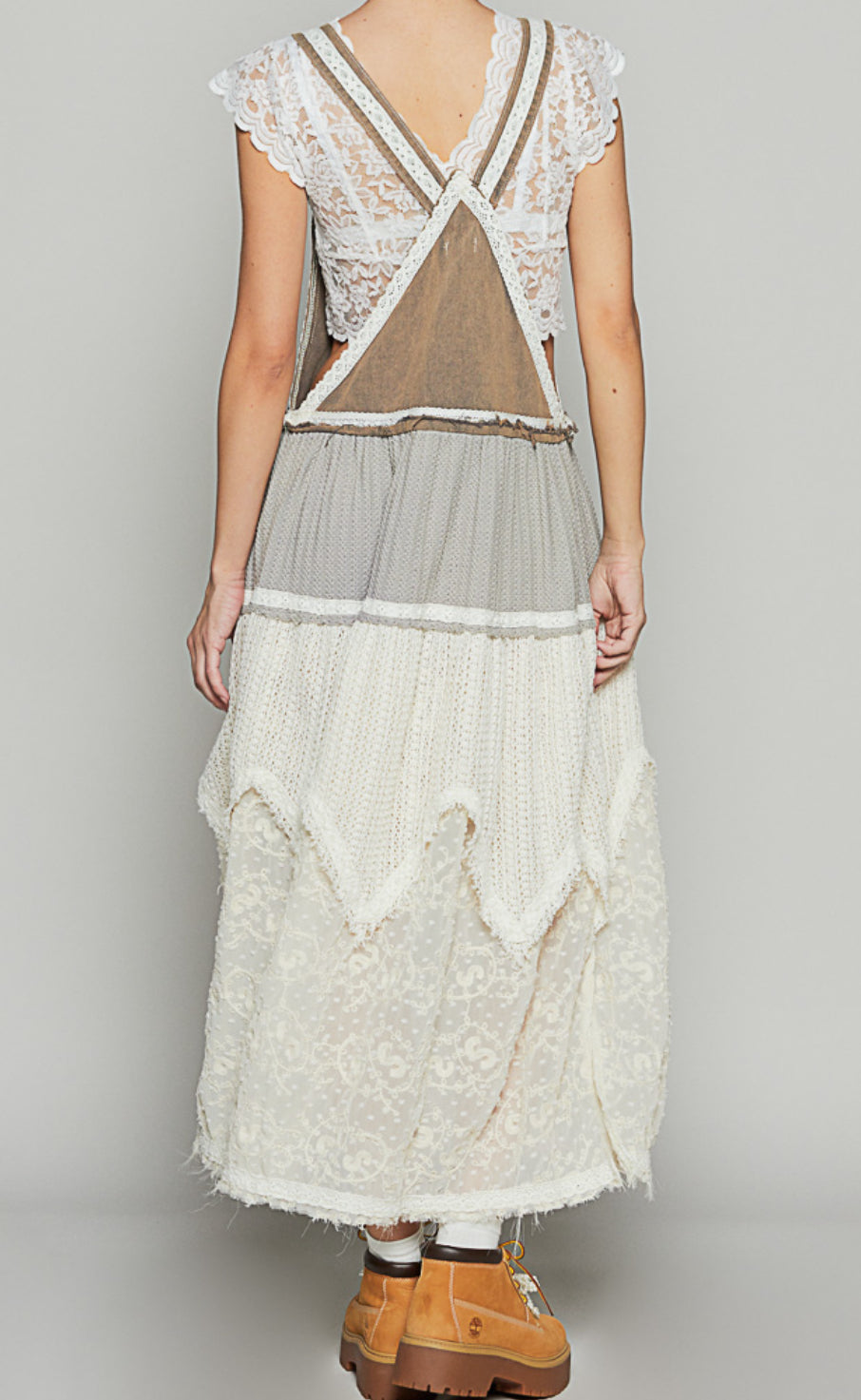POL Lace Overall Dress