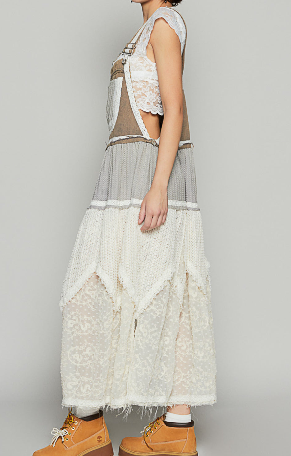 POL Lace Overall Dress