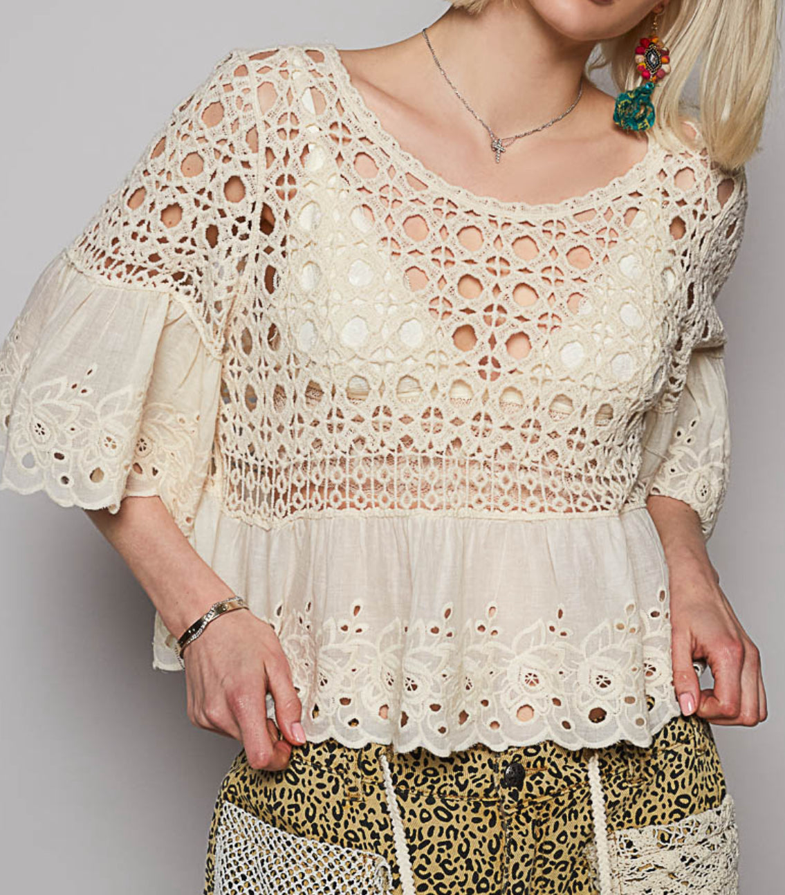 PREORDER- POL Crochet Top