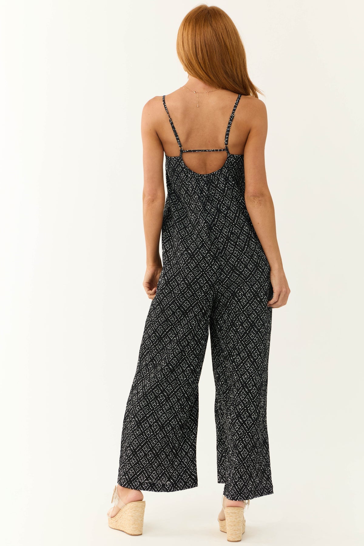 Very J Dot Print Jumpsuit