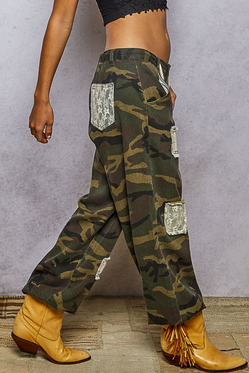 POL Camo Patchwork Jogger