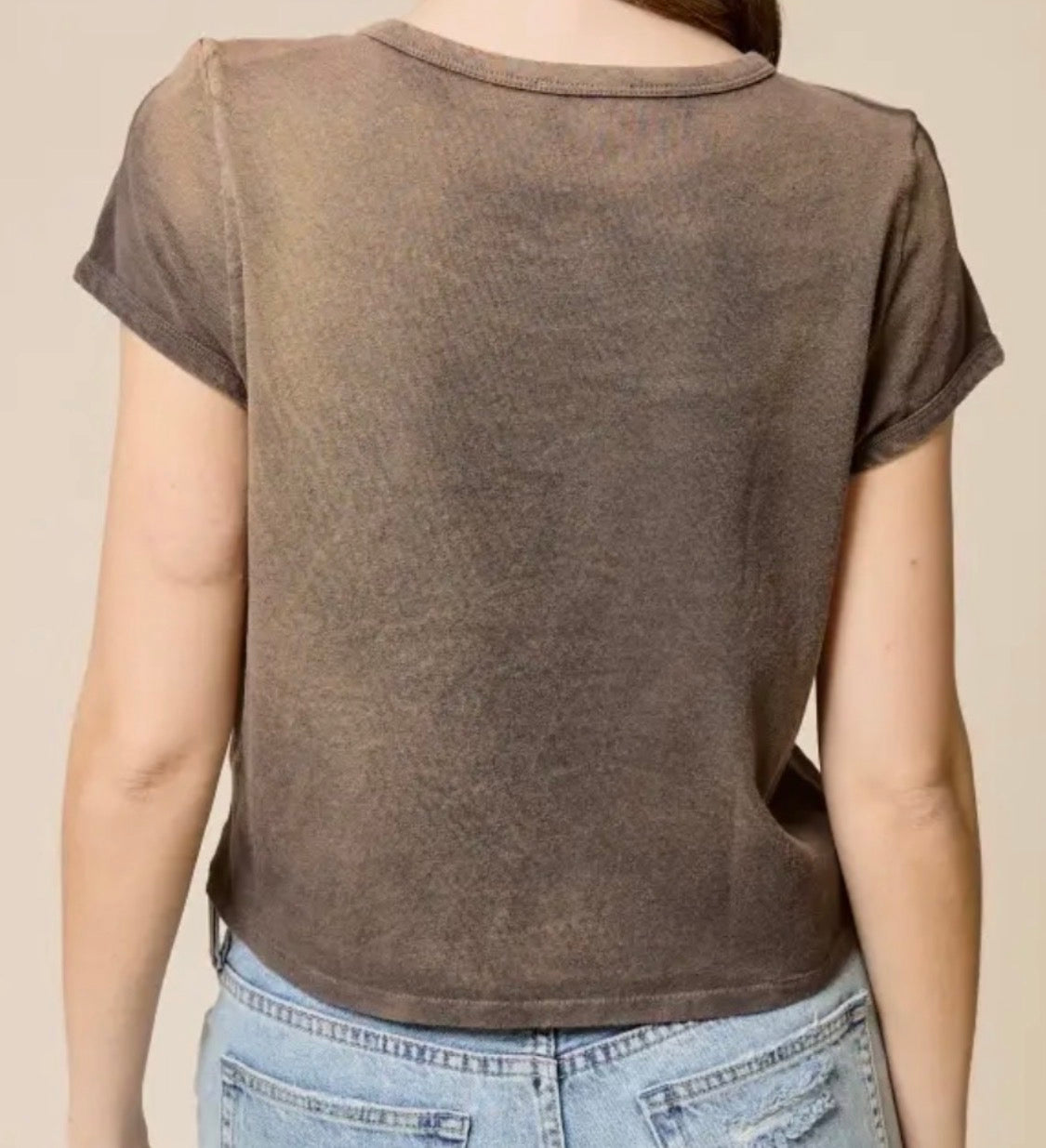 Free Bird Washed Crop Tee