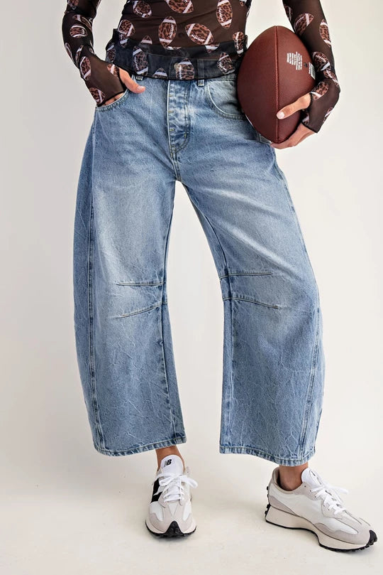 Eesome Game Day Barrel Jeans