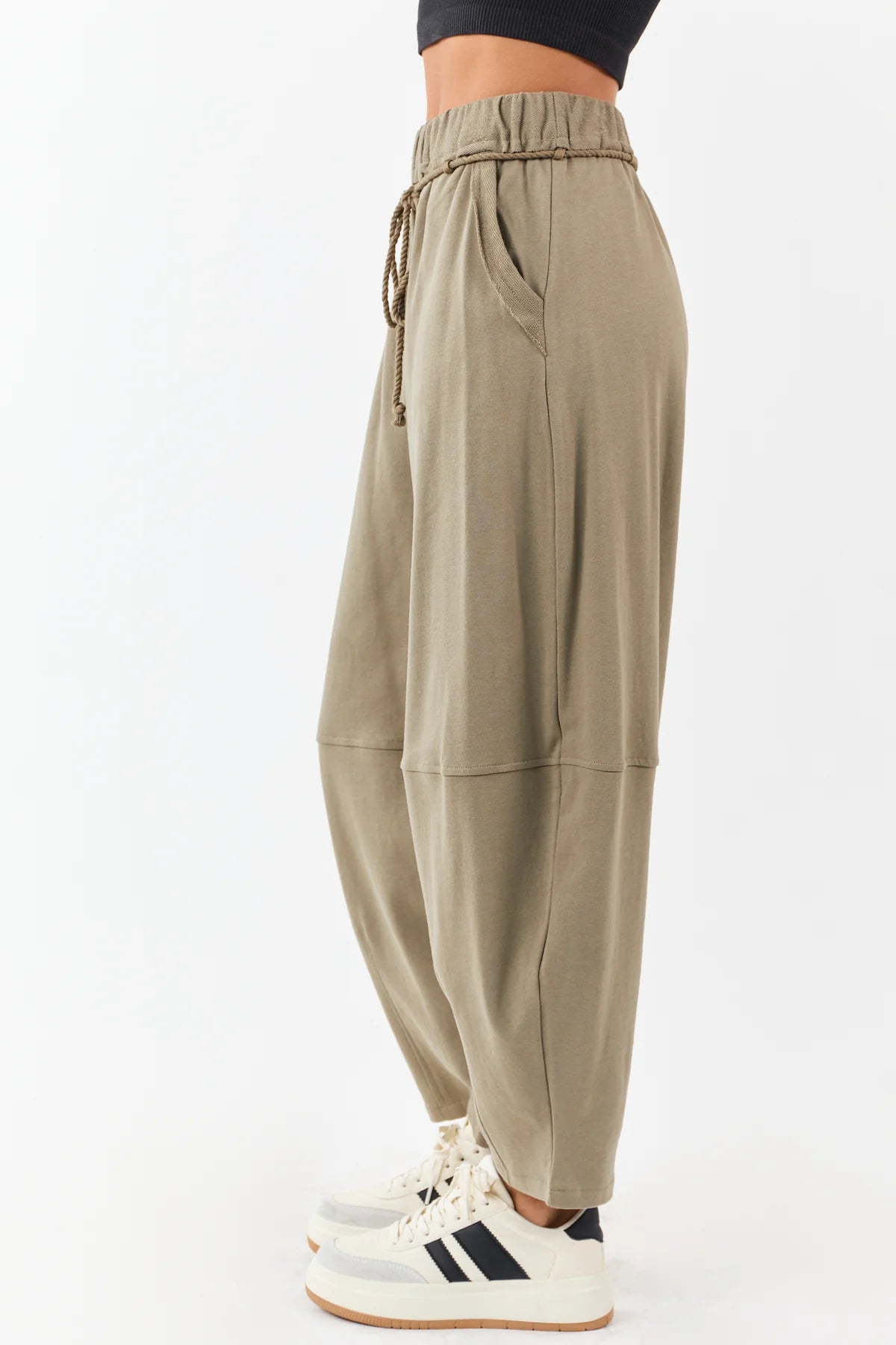 Very J Olive Barrel Pants