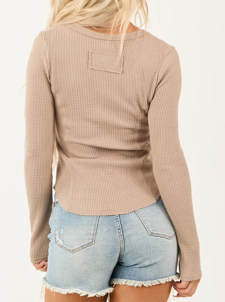 Very J Waffle Knit Top