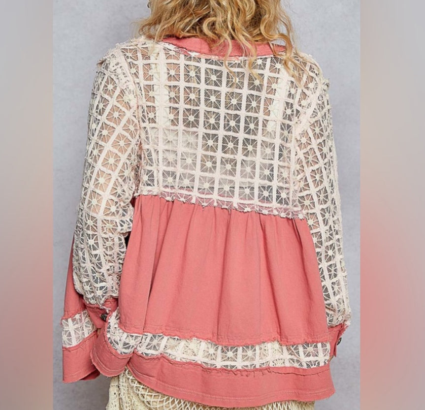 POL Crochet Shacket