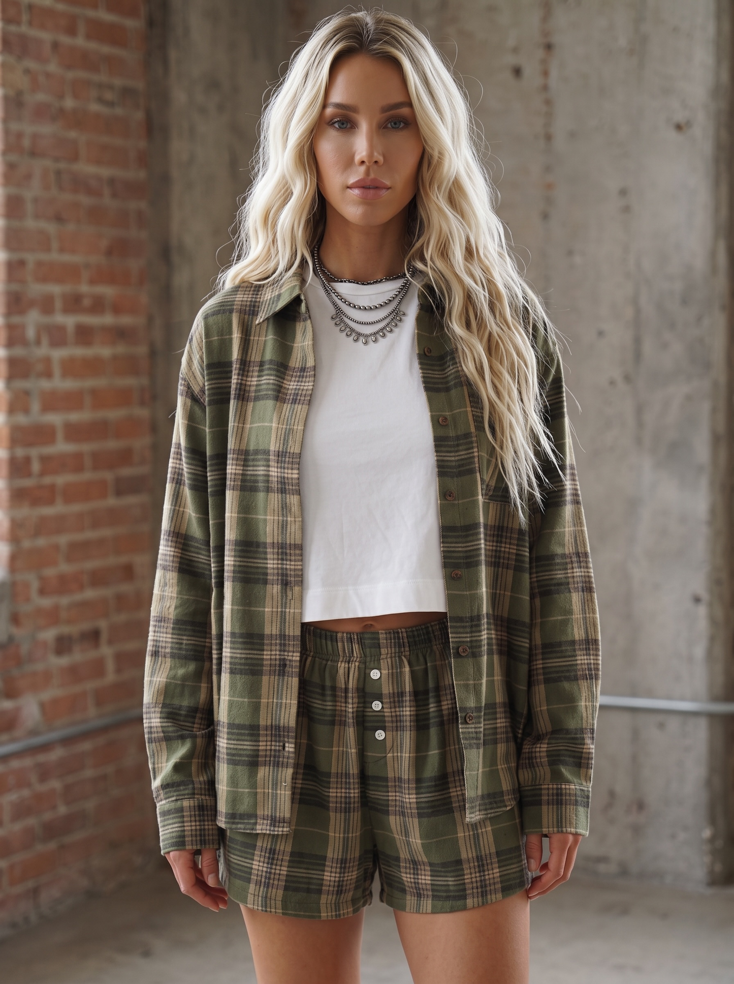 Plaid Button Down Top