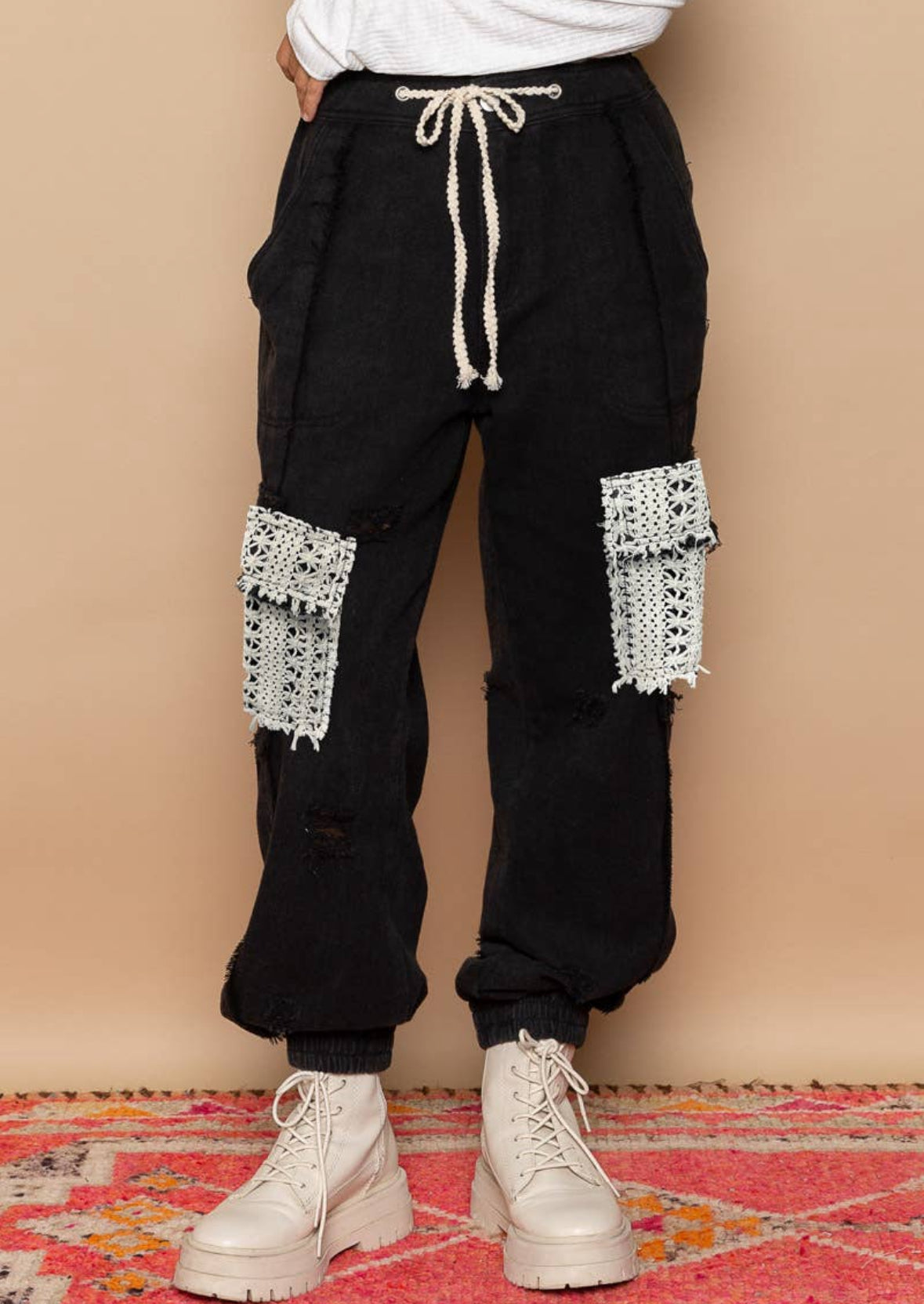 POL Crochet Patch Jogger