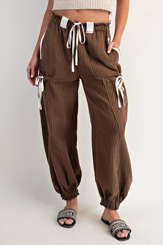 Eesome Striped Drawstring Jogger
