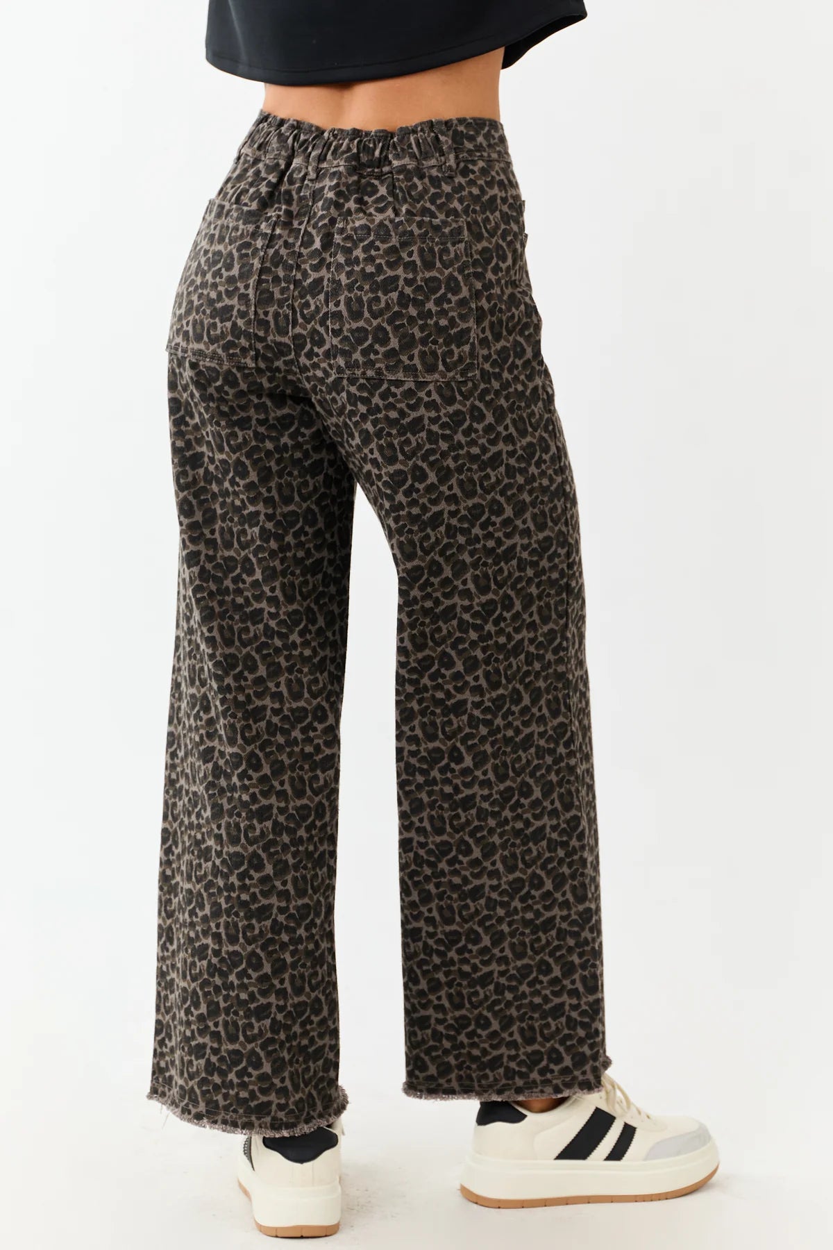Very J Leopard Crop Jeans