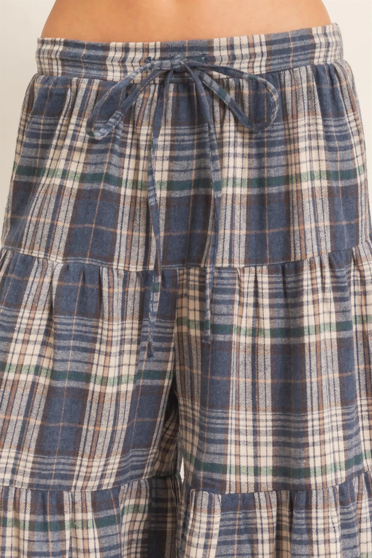 Plaid Wide Leg Pants