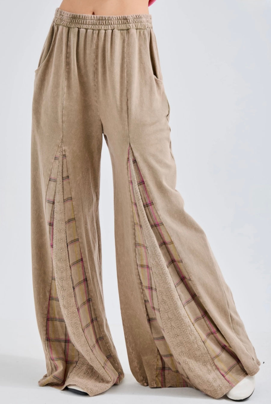 J.Her Plaid Wide Leg Pants