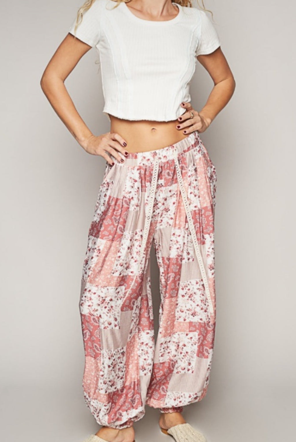 PREORDER - POL Boho Floral Jogger