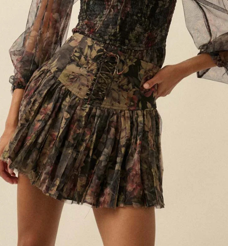 Promesa Floral Mini Skirt