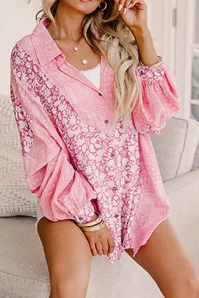POL Bandana Floral Print Top