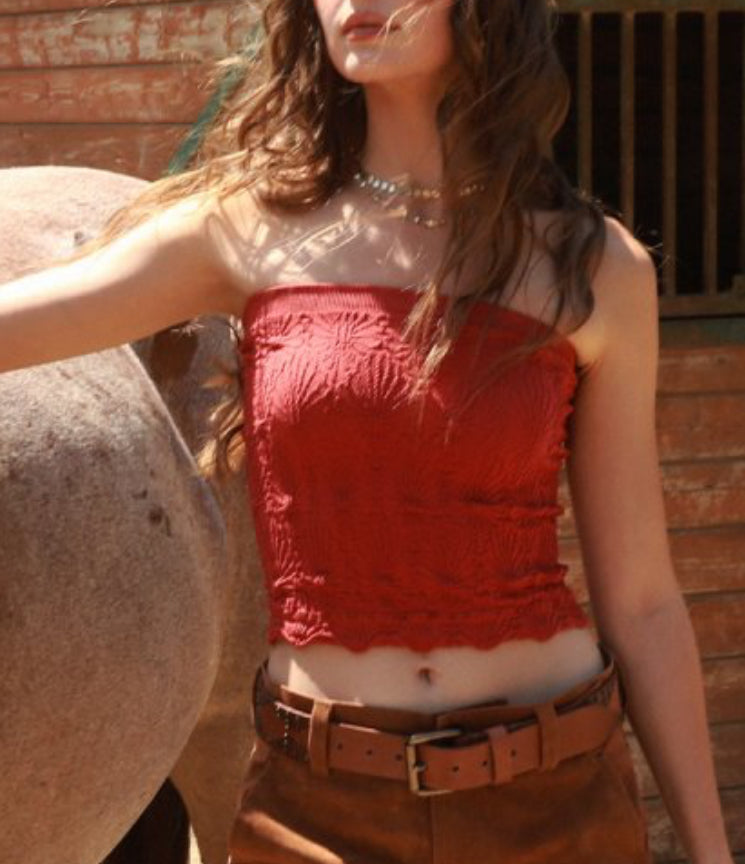 Nikibiki Lace Textured Reversible Tube Top