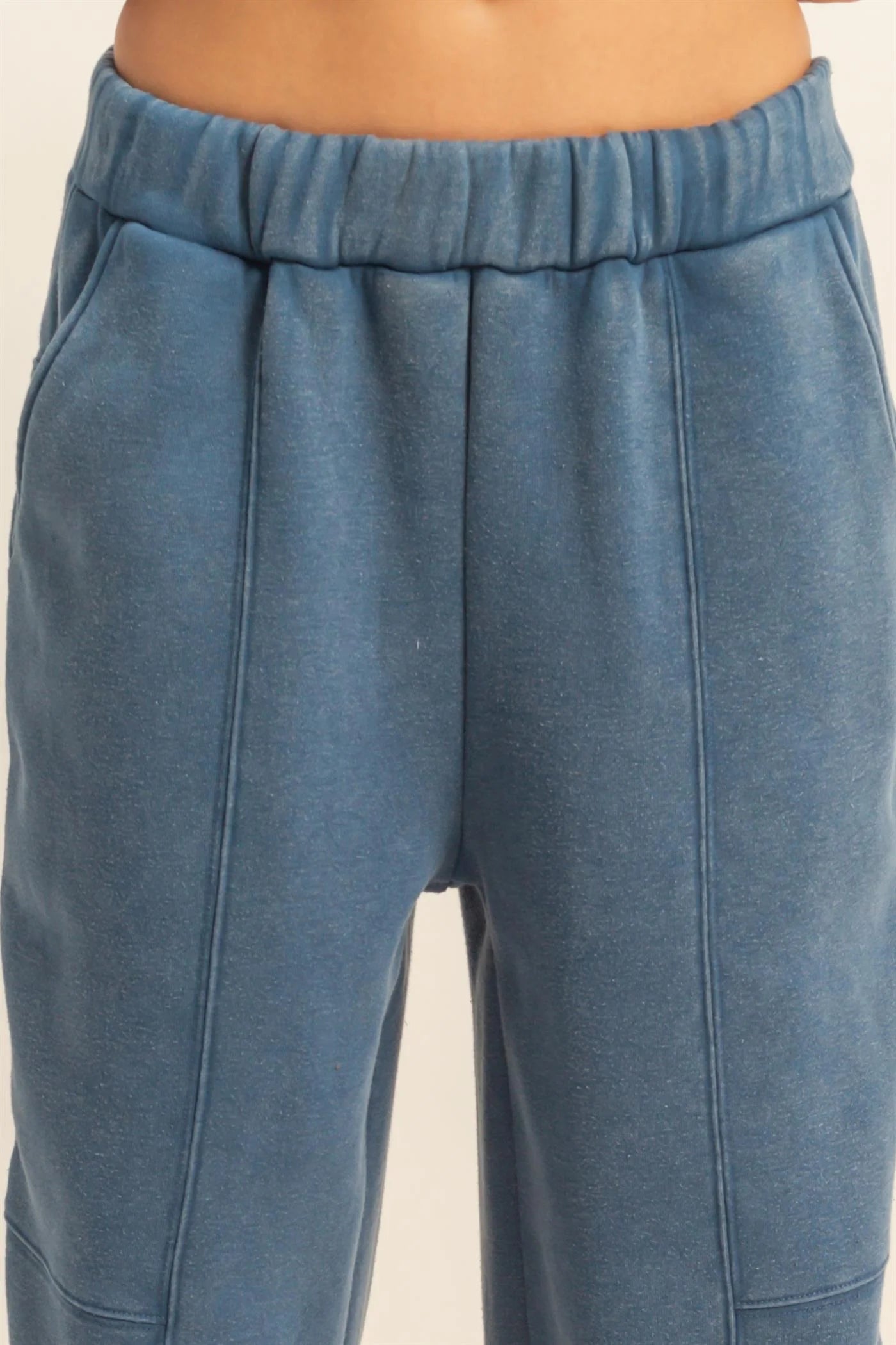 Relaxed Dusty Blue Sweat Pants