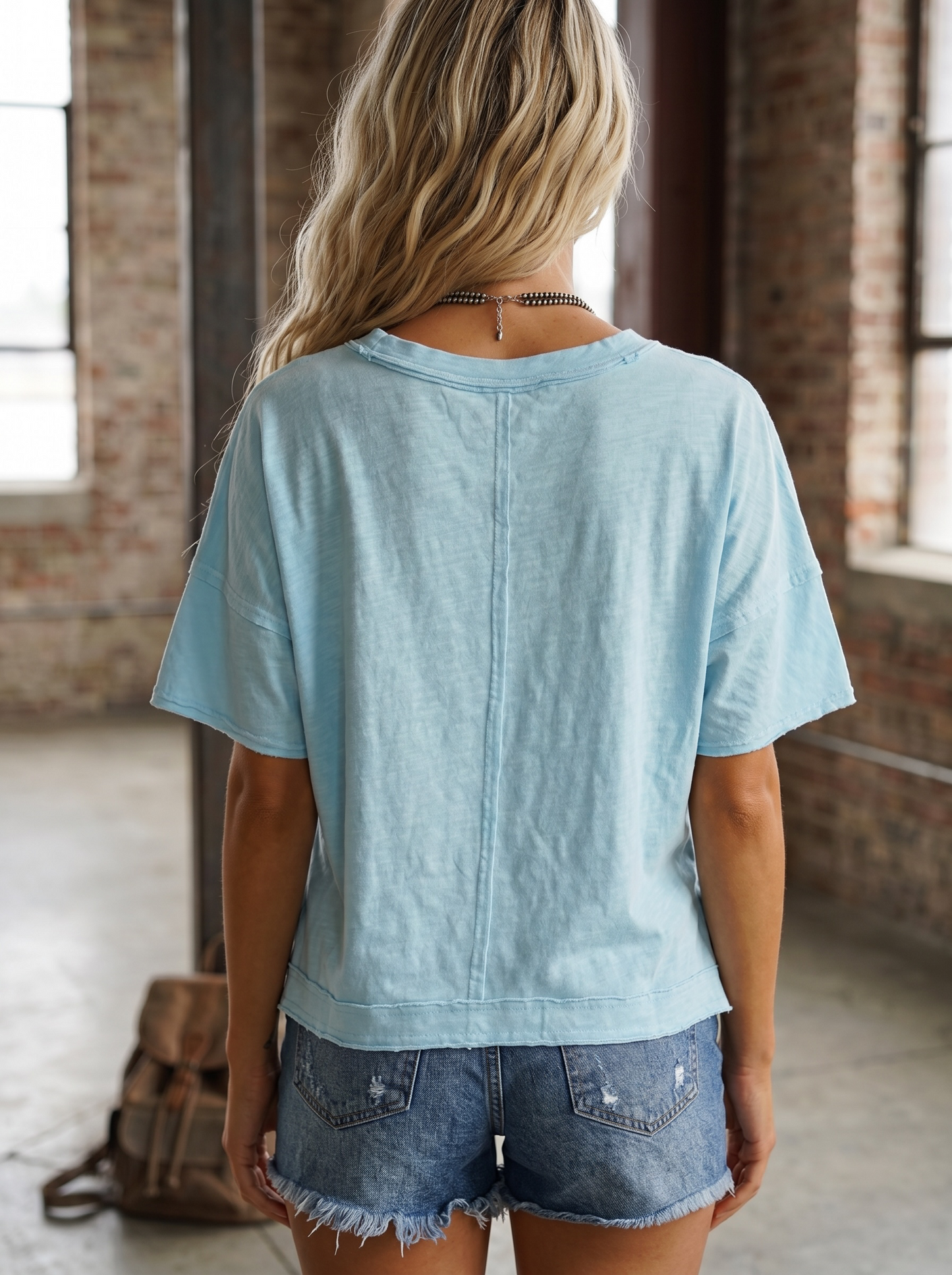 Washed V-Neck Tee