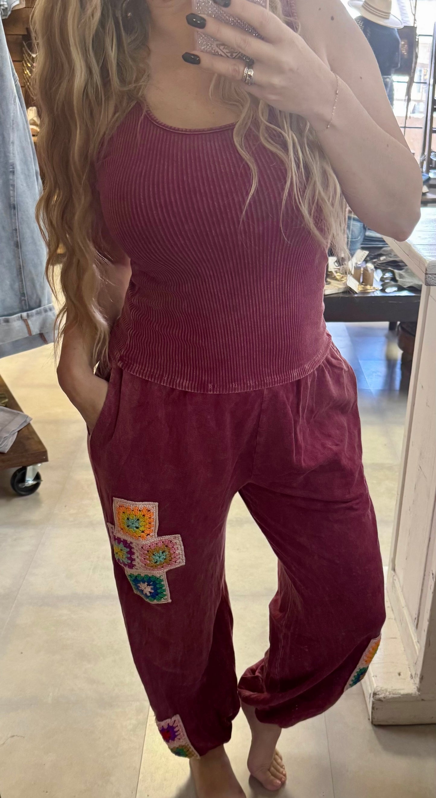 J.Her Granny Tile Crochet Jogger