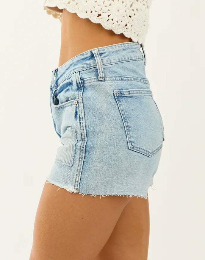 Peace Out Denim Shorts